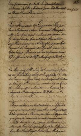 Carta patente com data de 28 de junho de 1827 pelo qual se ordena que Philippe Henrique Rouquette...