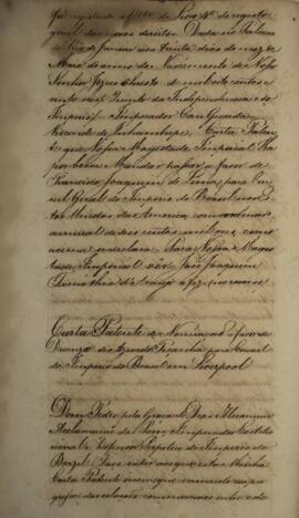 Carta patente com data de 30 de maio de 1826 pela qual se confirma a nomeação de Dionísio de Azev...