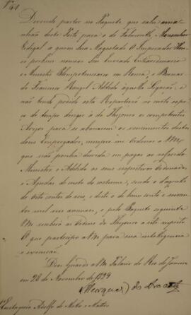 Cópia de despacho n.61 enviado por João Carlos Augusto de Oyenhausen-Gravenburg (1776-1838), Marq...