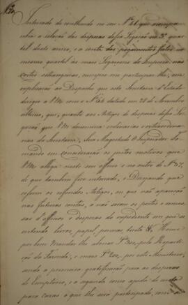 Cópia de despacho n.70 enviado por Miguel Calmon du Pin e Almeida (1794-1865), Marquês de Abrante...