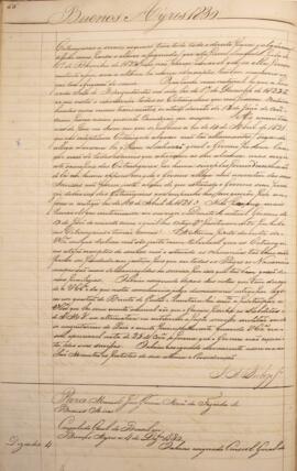 Cópia de ofício enviado por José Agostinho Barboza Junior, para Manuel José Garcia (1784-1848), m...