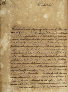 Cópia de Ofício enviado por Duarte da Ponte Ribeiro, Barão da Ponte Ribeiro (1795-1878) para Migu...