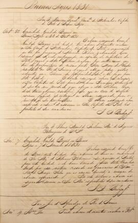 Cópia de ofício enviado por José Agostinho Barboza Junior para D. Tomás de Anchorena (1783-1847),...