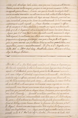 Cópia de ofício enviado por João Antônio Pereira da Cunha (1798-1834), para Luiz Moutinho Lima Al...