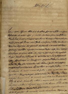Cópia de Ofício enviado por Duarte da Ponte Ribeiro, Barão da Ponte Ribeiro (1795-1878) para Fran...