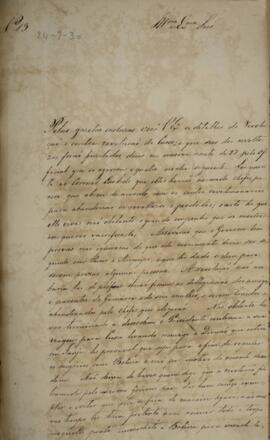 Cópia de Ofício enviado por Duarte da Ponte Ribeiro, Barão da Ponte Ribeiro (1795-1878) para Migu...