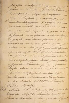 Cópia de despacho enviado por Francisco Vilela Barbosa (1769-1846), Marquês de Paranaguá, com dat...
