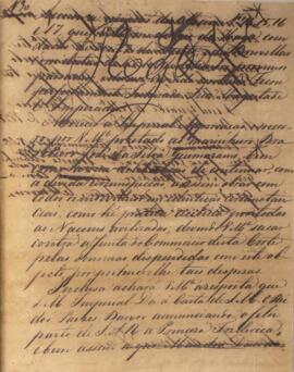 Despacho original enviado para Luiz de Souza Dias (1764-1826), com data de 23 de novembro de 1828...