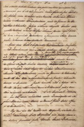 Despacho original enviado para Luiz de Souza Dias (s.d.), com data de 24 de janeiro de 1829, disc...