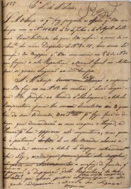 Despacho original enviado para Luiz de Souza Dias (s.d.), com data de 22 de novembro de 1828, tra...