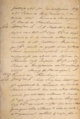 Cópia de despacho enviado por Francisco Afonso de Meneses de Sousa Coutinho (1796-1834), Marquês ...