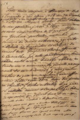 Despacho original enviado para Luiz de Souza Dias (1764-1826), com data de 17 de março de 1828, t...