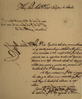Nota diplomática original enviada por Matheo Magarinos para José Bonifácio de Andrada e Silva (17...