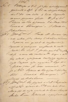 Cópia de despacho enviado por Francisco Vilela Barbosa (1769-1846), Marquês de Paranaguá, para Do...