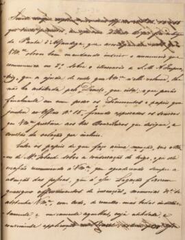 Despacho original enviado para Pedro Afonso de Carvalho, com data de 05 de janeiro de 1830, acusa...