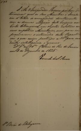 Cópia de ofício enviado por José Egídio Alvares de Almeida (1767-1832), Visconde de Santo Amaro, ...