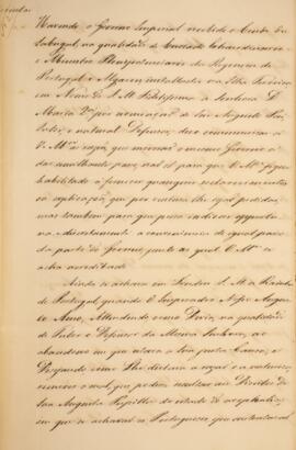 Cópia de circular enviada por Miguel Calmon du Pin e Almeida (1796-1865), Marquês de Abrantes, pa...