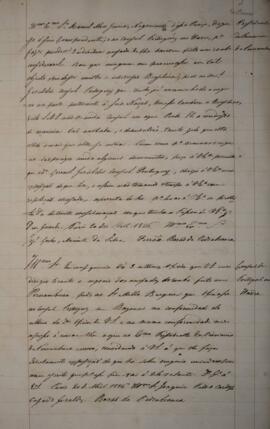 Cópia de nota diplomática enviada por Domingos Borges de Barros (1780-1855), Visconde de Pedra Br...