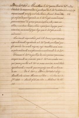 Cópia de ofício enviado por Antônio da Silva para Luiz Moutinho de Lima Álvares e Silva (1792-186...