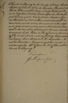 Cópia de decreto em que o Imperador D. Pedro I (1798-1834) nomeia Ernesto Frederico de Verna Maga...