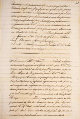 Cópia de ofício enviado por José Matheus Nicolay para Francisco Muniz Tavares (1793-1876), com da...