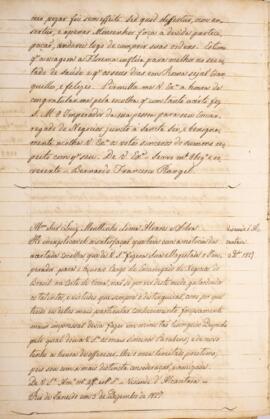 Cópia de ofício enviado por João Inácio da Cunha (1781-1834), Visconde de Alcântara, para Luiz Mo...