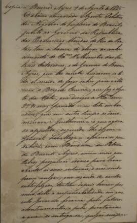Cópia do ofício enviado por Antônio José Falcão da Frota (1780-1848) para Manuel José García (178...