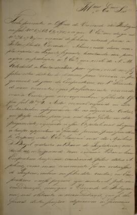 Cópia de despacho enviado por Manuel Jacinto Nogueira da Gama (1765-1847), Marquês de Baependi, p...