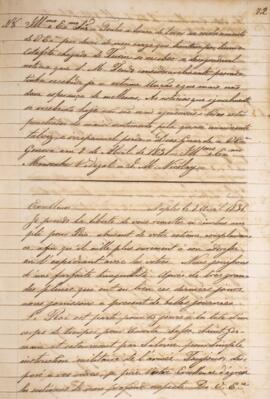 Cópia de ofício enviado por Charles Vanotti para o Monsenhor Francisco Corrêa Vidigal (s.d-1838),...
