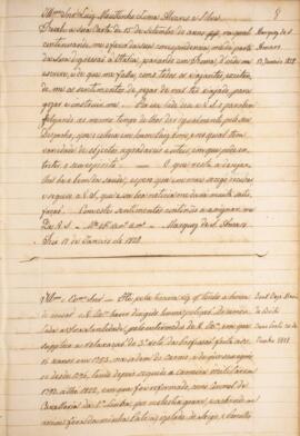 Cópia de ofício enviado por João José Maria de Brito para o Monsenhor Francisco Corrêa Vidigal (s...