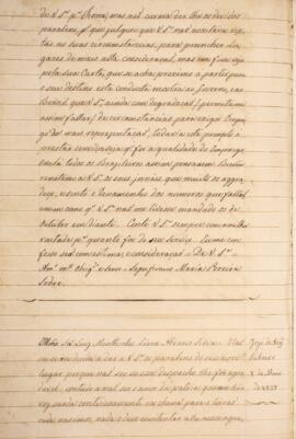 Cópia de carta enviada por José de Araújo Ribeiro (1800-1879) para Luiz Moutinho de Lima Álvares ...