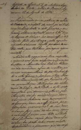 Cópia de extrato do ofício enviado por Antônio José Falcão da Frota (1780-1848), com data de 14 d...