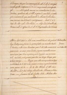 Cópia de ofício enviado por Antônio Mero para Luiz Moutinho de Lima Álvares e Silva (1792-1863), ...