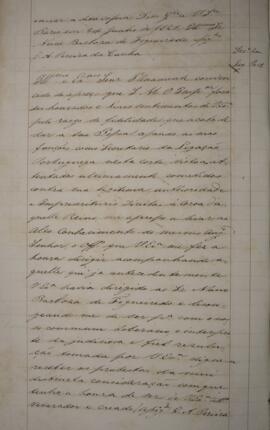 Cópia de nota diplomática enviada por João Antônio Pereira da Cunha para D. Luís Victorio de Noro...