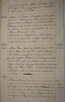 Cópia de nota diplomática enviada para o Barão de Pappenheim, com data de 29 de outubro de 1827, ...