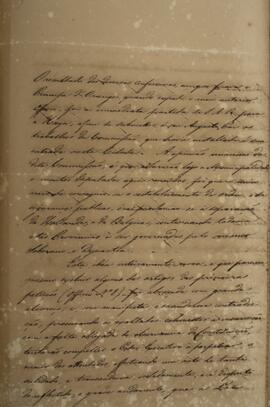 Cópia de ofício enviado por José Marques Lisboa (1807-1897), para Miguel Calmon du Pin e Almeida ...