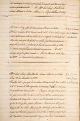 Cópia de ofício enviado por Bento da Silva Lisboa (1793-1864), Barão de Cairu, para Luiz Moutinho...