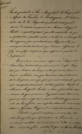 Cópia de despacho reservado enviado por João Carlos Augusto de Oyenhausen-Gravenburg (1776-1838),...