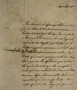 Despacho original enviado por Manuel Rodrigues Gameiro Pessoa (s.d.-1846), Visconde de Itabayana,...