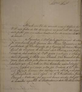 Nota Diplomática original enviada por Pedro Afonso de Carvalho para Comendador José Marques Lisbo...