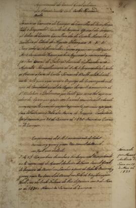 Carta patente com data de 21 de fevereiro de 1831 que confirma a nomeação de Karl Ferdinand Balk ...