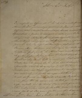 Nota Diplomática original enviada por Afonso Ignácio Ramos Luzarte para Luís António de Abreu e L...