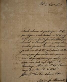 Despacho original enviado por Antônio José Rademaker (1743-s.d.) para Comendador Luiz de Souza Di...