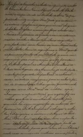 Cópia de anexo de Carta de Gabinete enviada por Luís José de Carvalho e Melo (1764-1826), Viscond...