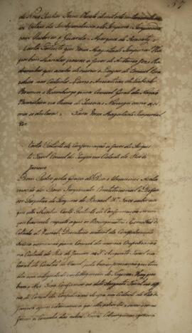 Carta patente com data de 22 de janeiro de 1829 pela qual se confirma a nomeação de Auguste Tavel...