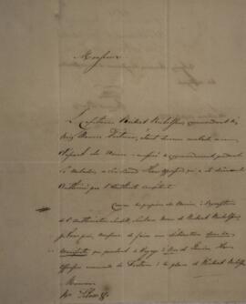 Nota diplomática original, com data de 10 de fevereiro de 1831, transmitindo a informação da alte...