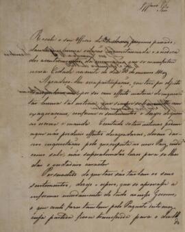 Nota Diplomática original enviada por José Egídio Álvares de Almeida (1767-1832), Marquês de Sant...