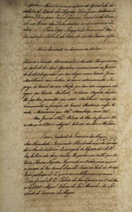 Carta patente com data de 22 de março de 1830, enviada para o presidente da província da Bahia, q...