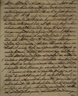 Ofício original enviado por Robert Crowgey, com data de 02 de novembro de 1831, discorrendo sobre...