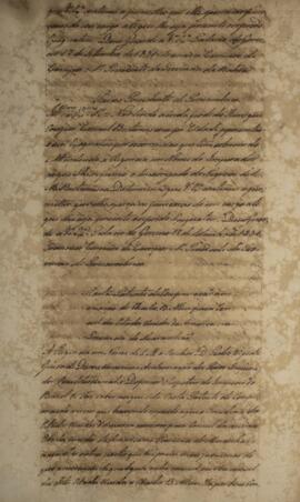 Documento com data de 17 de setembro de 1831, enviada para o presidente da província de Pernambuc...